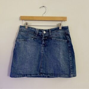 Vintage Y2K Marithe Fancois Girbraud Classic Blue Denim Mini Skirt Festival